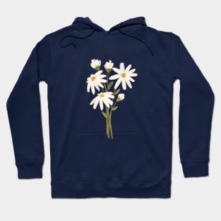 White Flower Bouquet Painting Hoodie